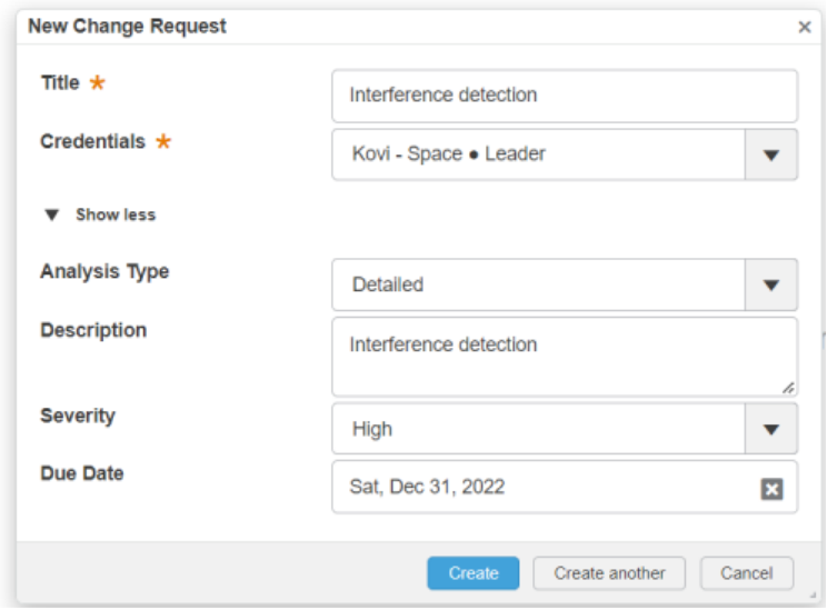 New Change Request